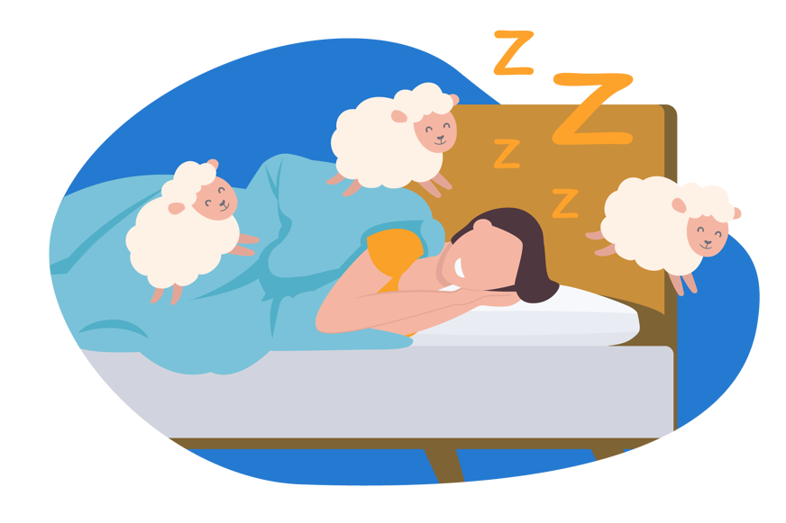 person sleeping with sheep